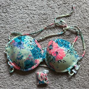 O’Neill Floral Bikini Top with Straps